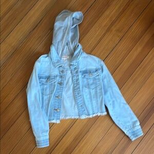 Cool Cropped Blue Denim Kids Jacket size 8